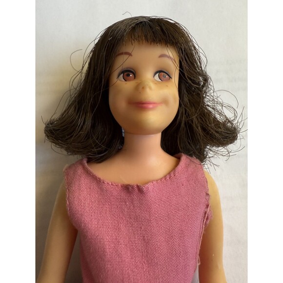 VINTAGE Brunette SKOOTER Doll Skipper’s Friend 1963 Mattel Barbie Original Dress - Picture 6 of 13